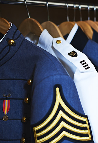 Uniforms in Closet