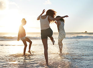 Amis à la plage