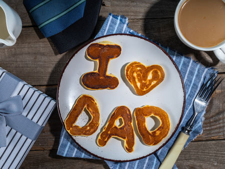 I love dad pancake, with a mug of coffee.