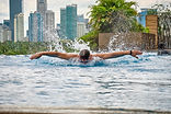 Swimming track through fitness app