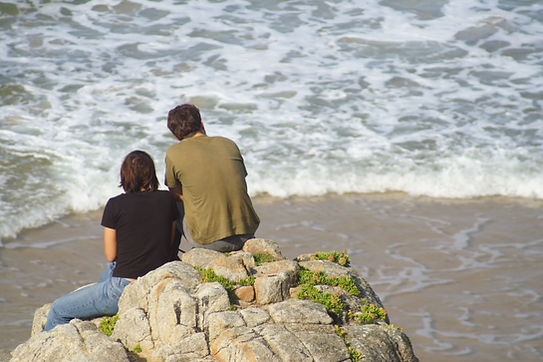 On a Rock by the Ocean