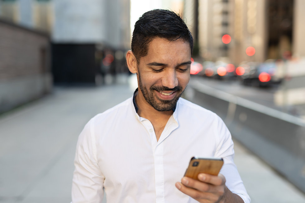 Man on His Phone