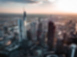 Sunset Over City