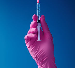 Syringe In Gloved Hand