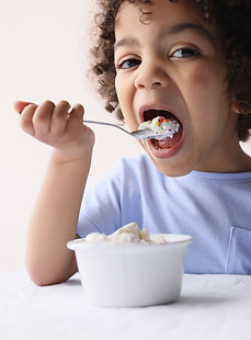 Child Eating Dessert