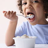 Child Eating Dessert