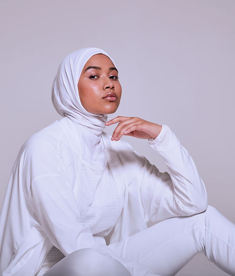 Muslim Woman in White