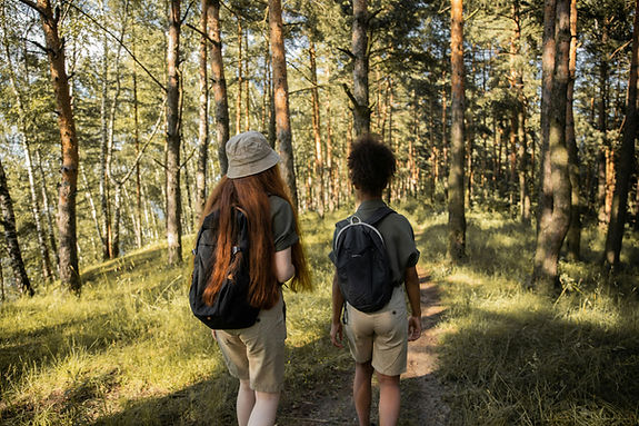 Randonneurs en forêt