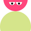 Abstract figure with semicircle head