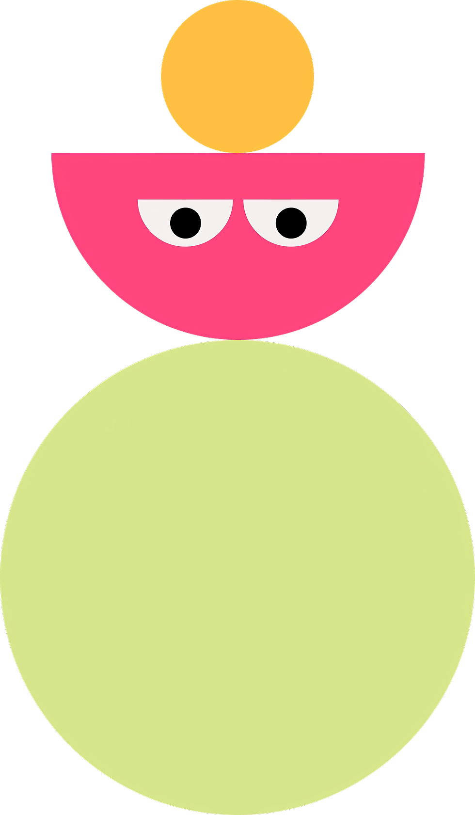 Abstract figure with semicircle head