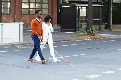 Couple Crossing the Street
