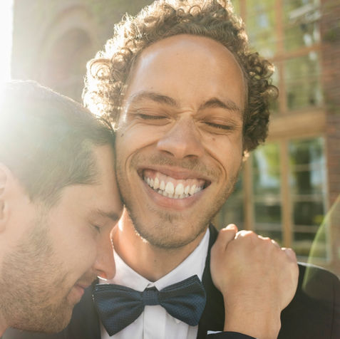 Cheerful Newlywed Couple
