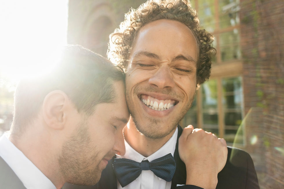 Happy couple embracing