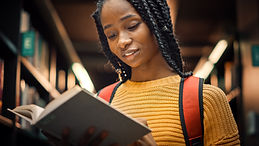 A Young Woman Reading a Book