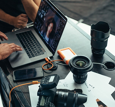 Arbeitsbereich des Fotografen