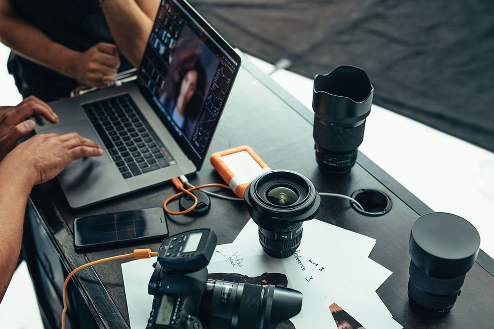Arbeitsbereich des Fotografen