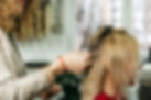 hairdresser doing hairstyle styling