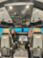 two female pilots in the cockpit