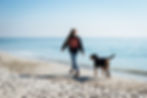 Walking on a beach