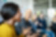 Group of diverse business people talking in a meeting