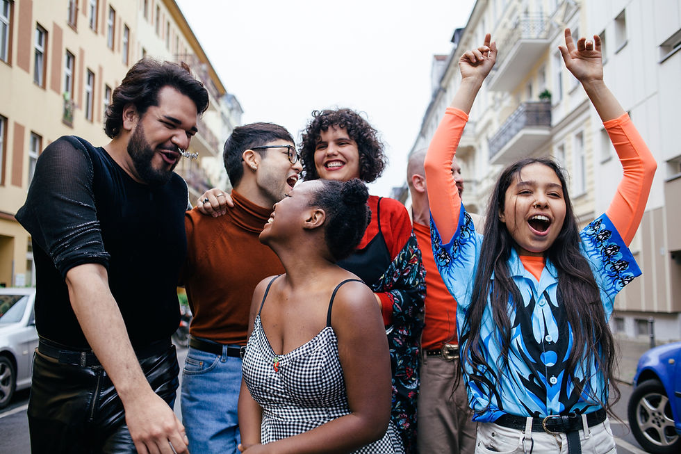 Group Celebrating Together