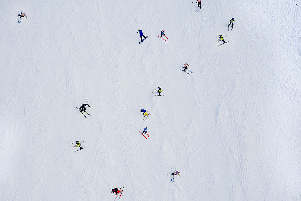 Skiers On Snowfield