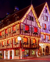 Maisons de village à Noël