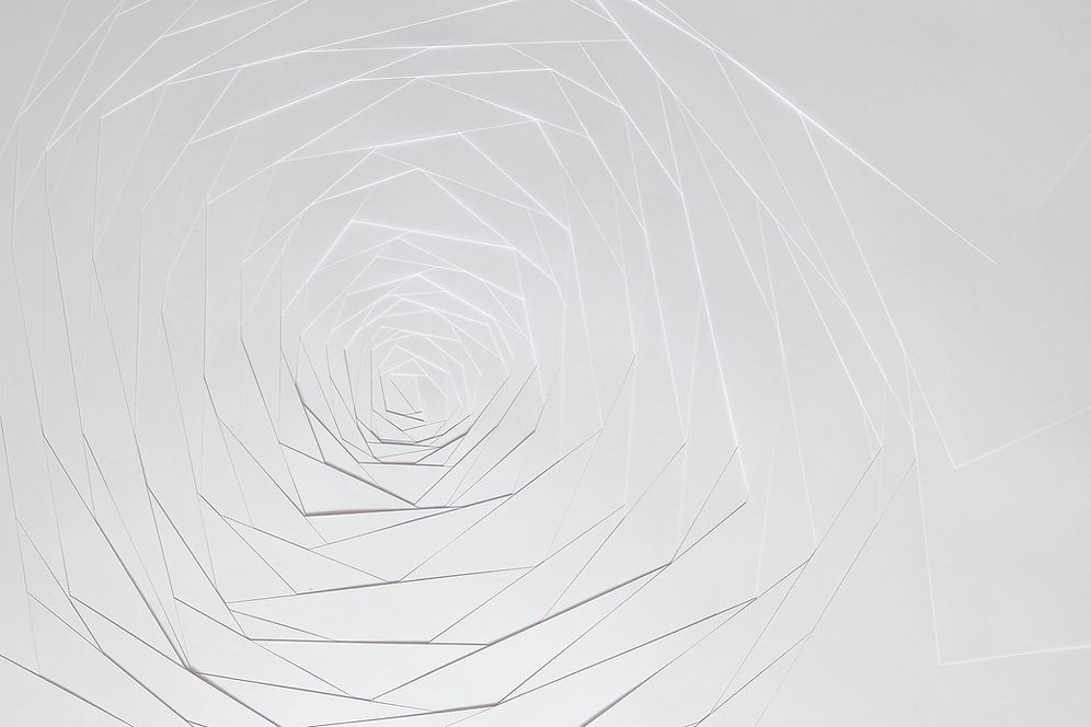 Geometric White Spiral