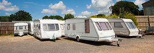 Image of caravans in storage