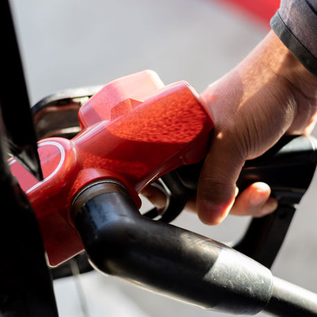 Fuel pump at a gas station used for tracking diesel fuel purchases for IFTA fuel tax reporting in the trucking industry