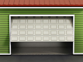 open garage door of a house