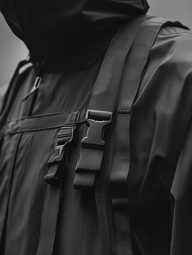 Black Tactical Jacket Details