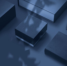 Minimalist Blue Boxes