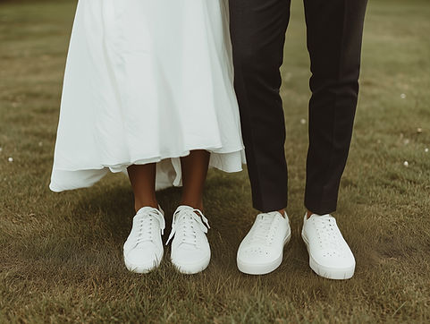 Baskets de mariage Gros plan