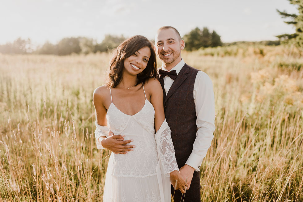 Outdoor Wedding Couple