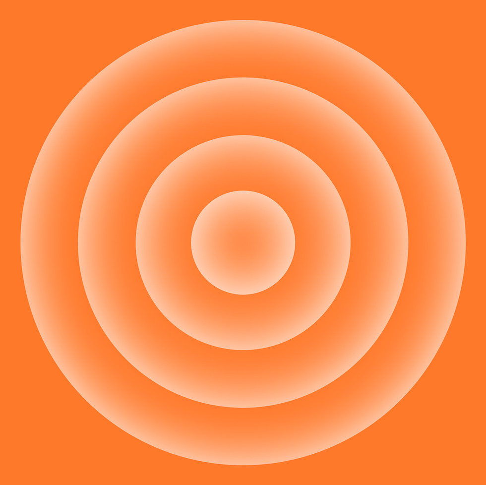 Orange Concentric Circles