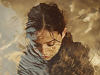 Submerged Woman's Reflection
