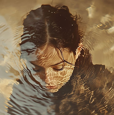 Submerged Woman's Reflection