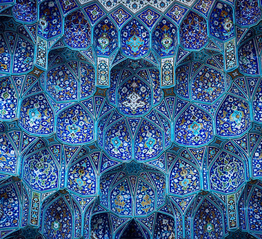 Motif de carreaux bleus