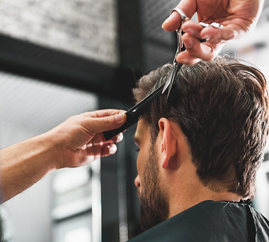 Man Getting a Haircut