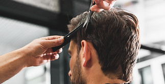 Man Getting a Haircut