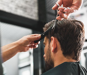 Man Getting a Haircut