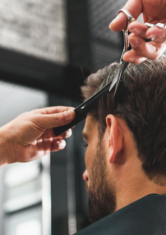 Man Getting a Haircut