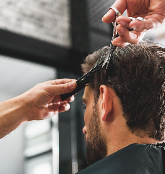 Man Getting a Haircut