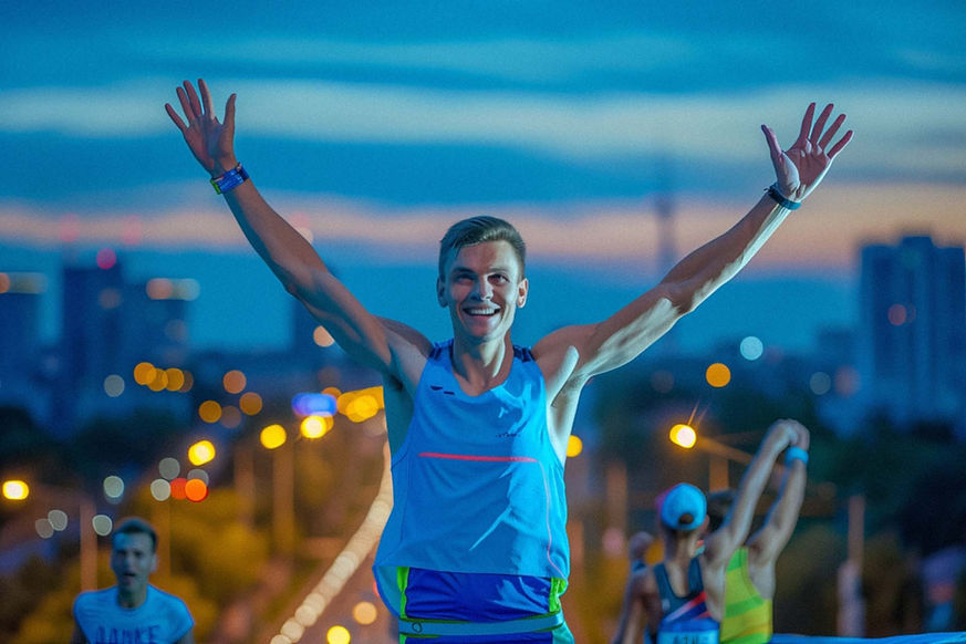 Runner Celebrating Victory