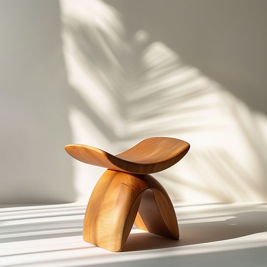 Wooden Sculptural Stool