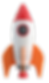 Fusée rouge et blanche