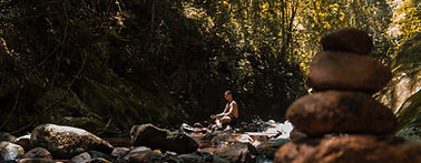 Meditation in forest