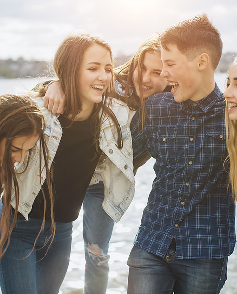 Happy group of friends