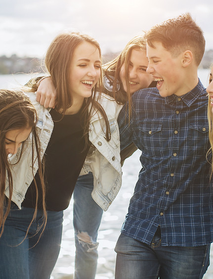 Happy group of friends